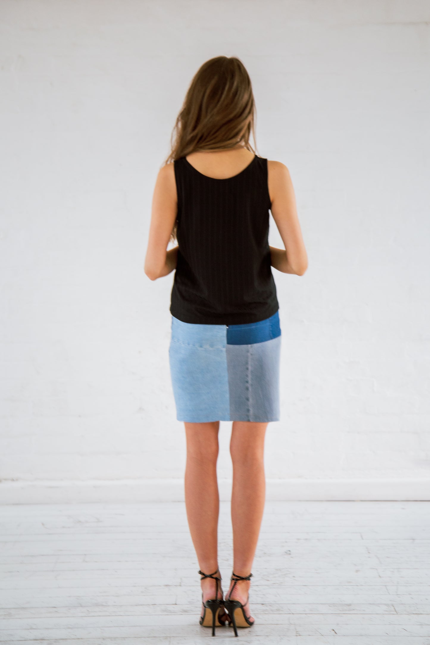 Black recycled sleeveless top