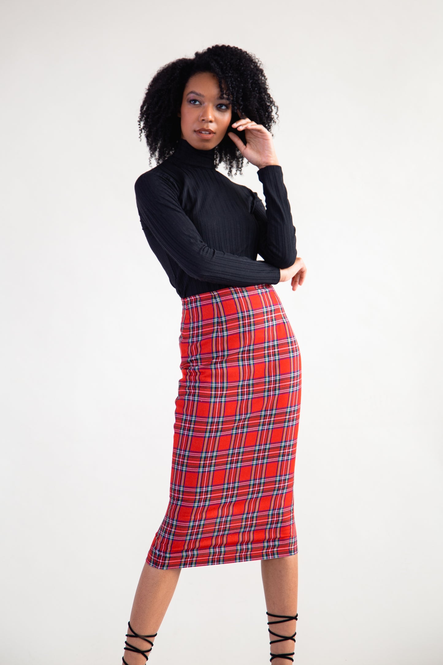 Tartan Midi Skirt