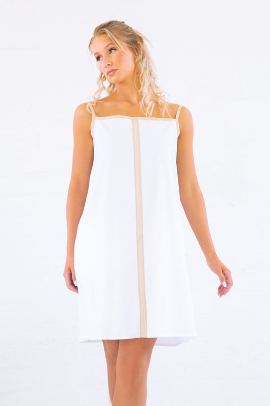 White Organic Poplin Mini Dress