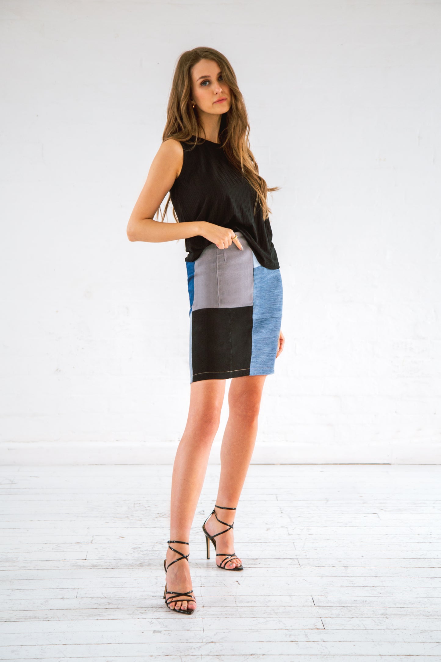 Black recycled sleeveless top
