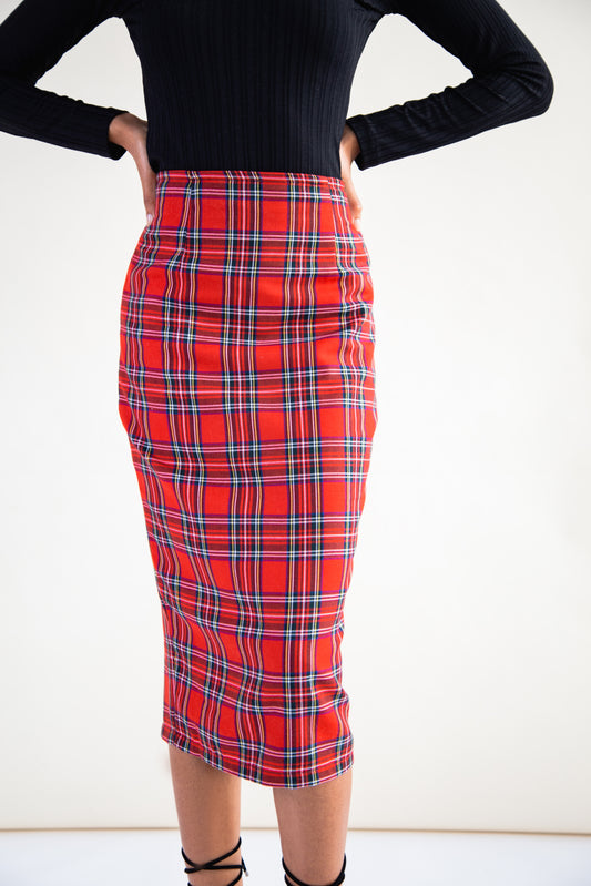 Tartan Midi Skirt
